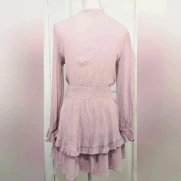 Etiquette Front Knot Mini Dress Long Sleeve size small - Picture 3 of 10